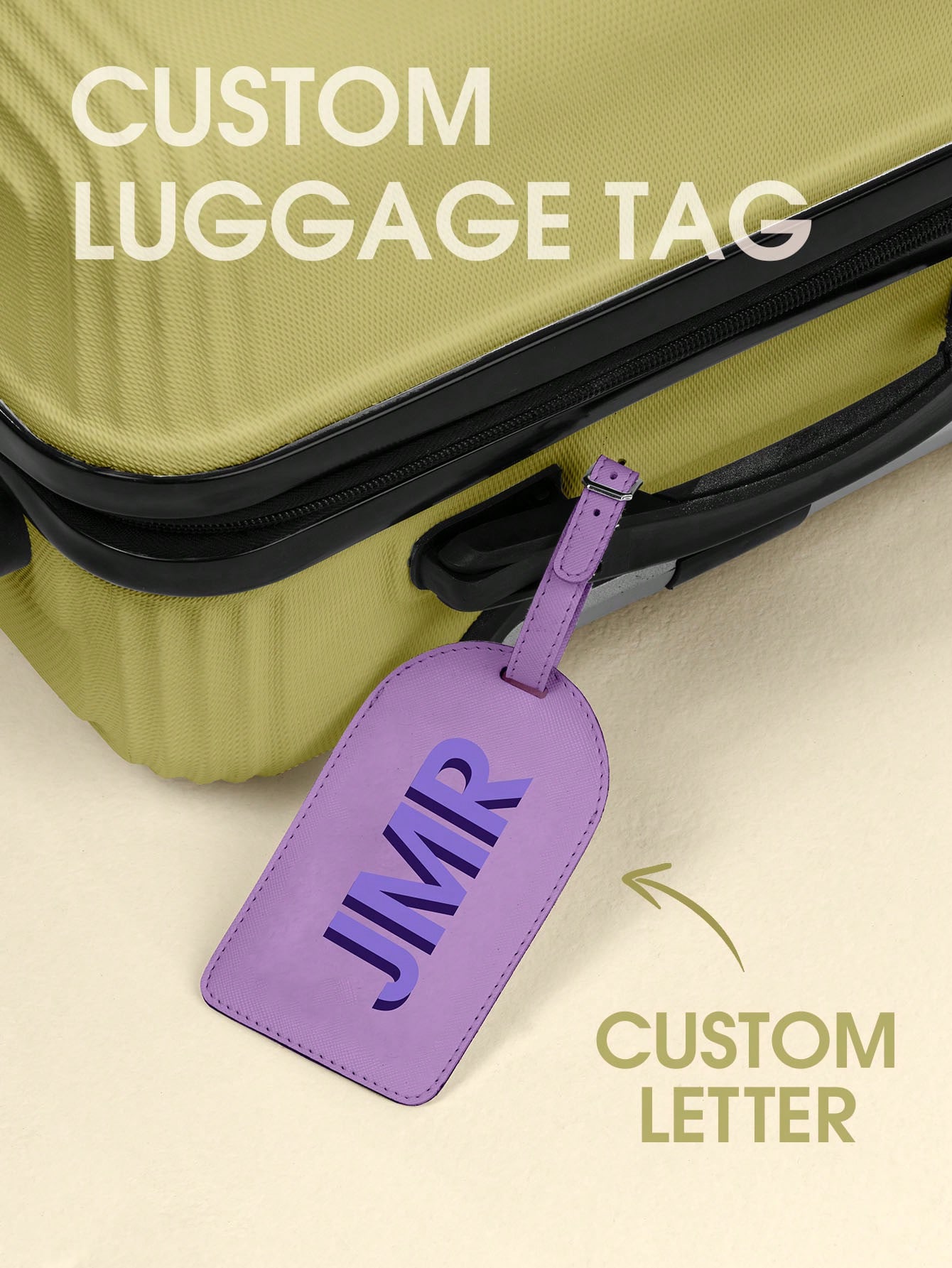 Women Bags Gift - Personalisierter Kofferanhänger mit Initialen, individueller Buchstaben-Anhänger