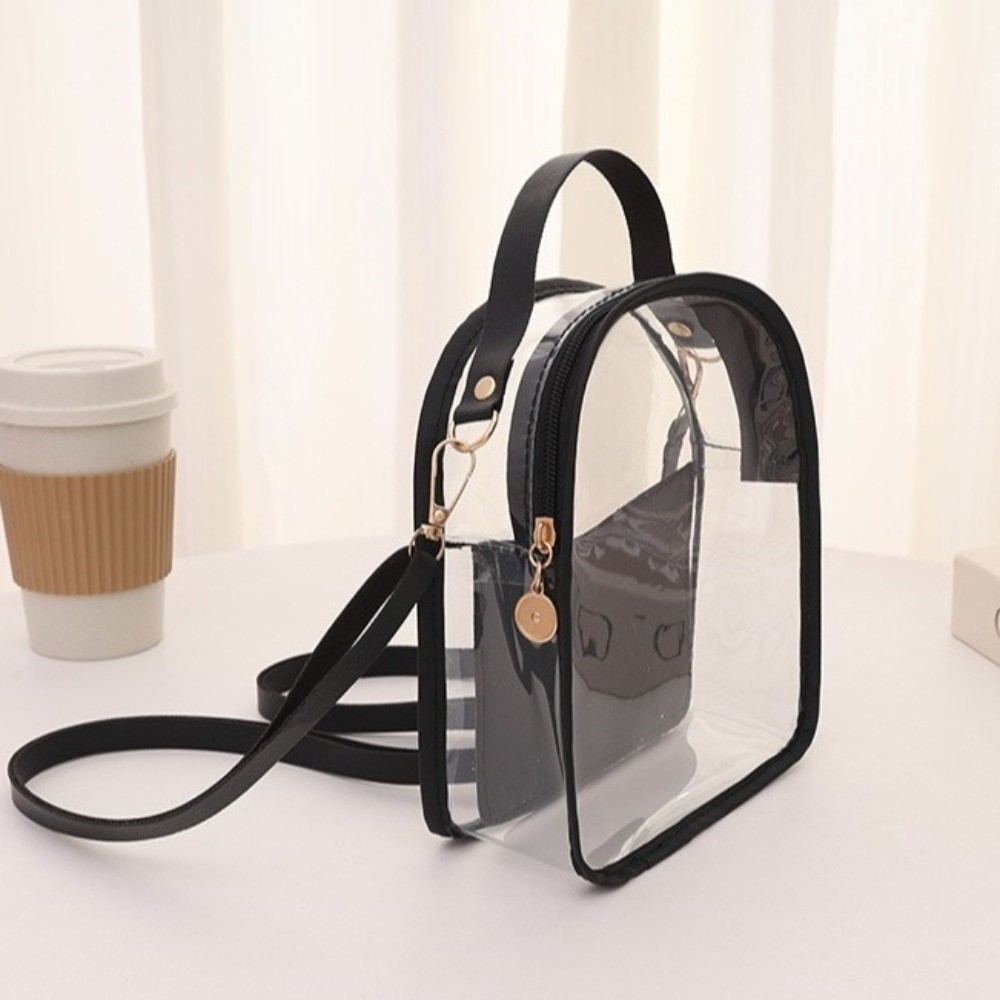 Jelly Bag Clear Pvc - Aufbewahrungstasche, transparenter PVC-Rucksack, wasserdicht, transparente Jelly-Umhängetasche,