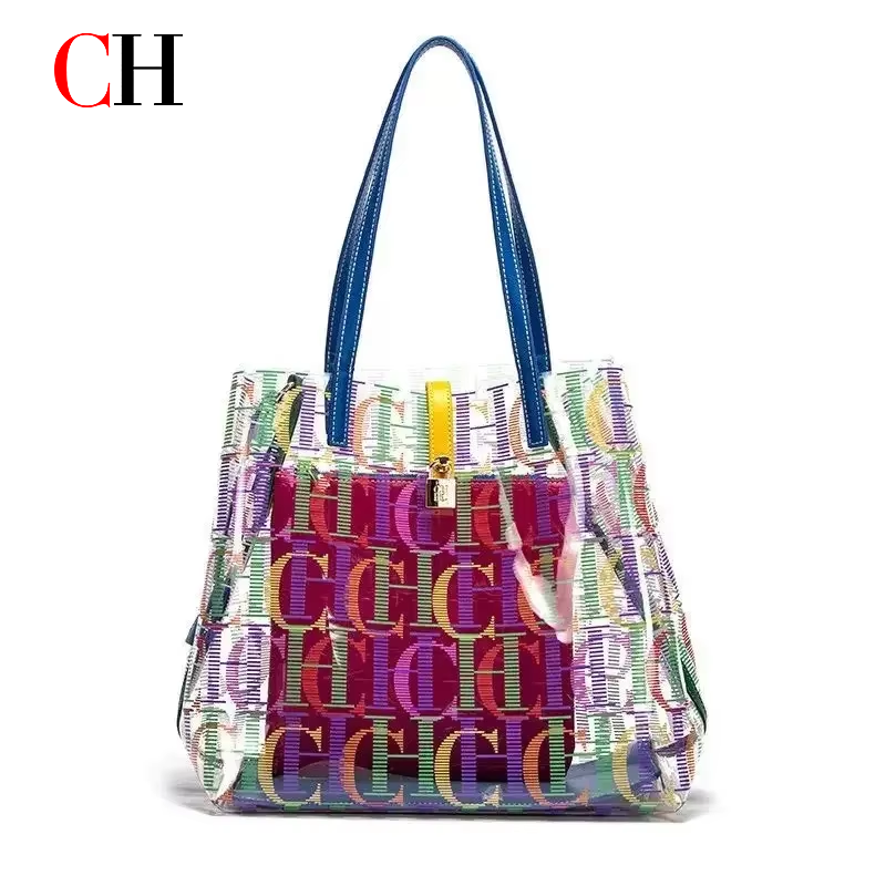 Jelly Bag Clear Pvc - CH Jelly Tote Bag Transparente PVC-Damenhandtasche