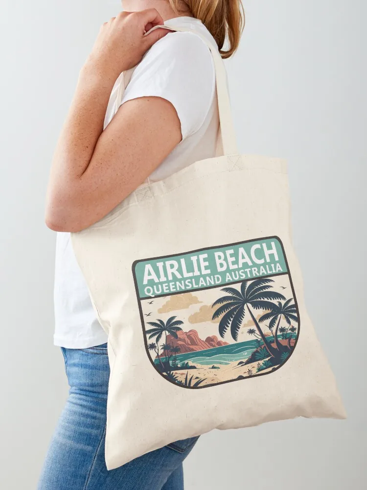 Women Bags Australia - Airlie Beach Australia Retro-Emblem Tragetasche Maßgefertigte