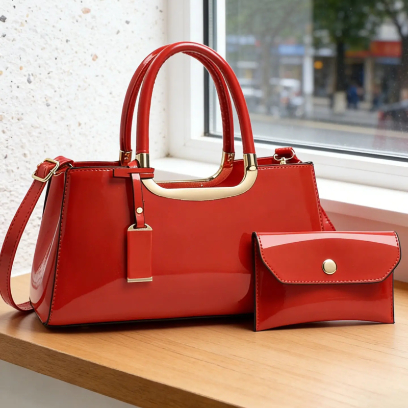 Women Bags Luxury - Damen-Handtaschen-Set, Leichter Luxus PU-Material Umhängetaschen, Verstellbarer