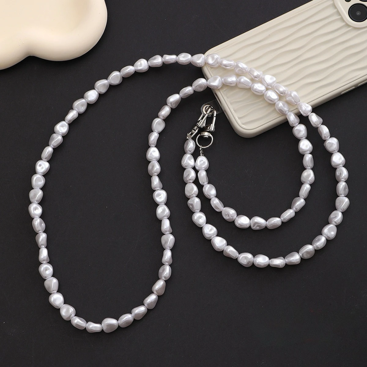 Women Bags Luxury - Handy Lanyard Luxus Perle Perle Tasche