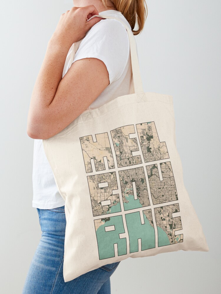 Women Bags Australia - Melbourne Stadtplan von Australien - Vintage
