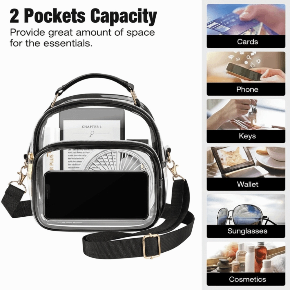 Jelly Bag Clear Pvc - Freizeitkleidung Wasserdichte Transparente Handtaschen Crossbody PVC