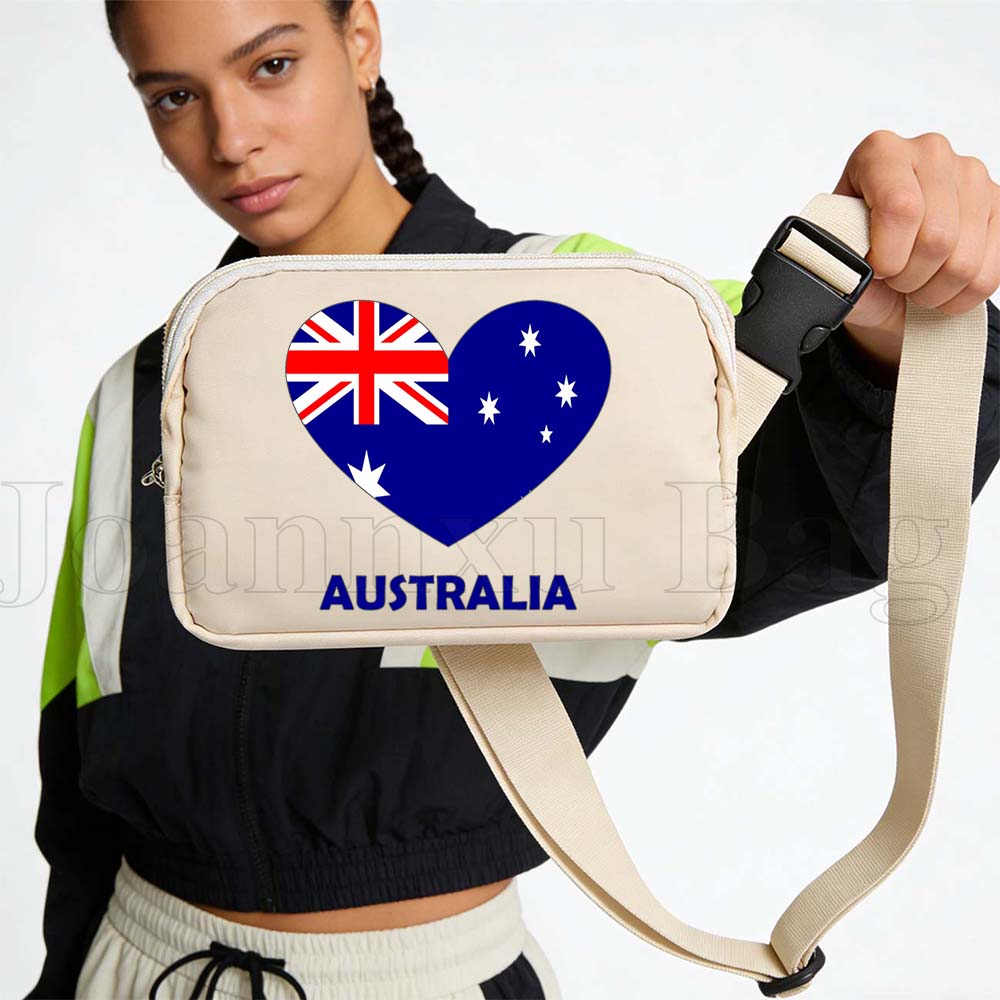 Women Bags Australia - Gürteltasche mit Australien-Flagge, Sport-Hüfttasche, tragbare Fitness-Lauftasche