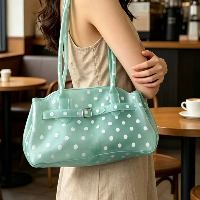 Jelly Bag Clear Pvc - Transparente Gelee-PVC-Handtasche mit Punktmuster, durchsichtige Sommer-Umhängetasche,