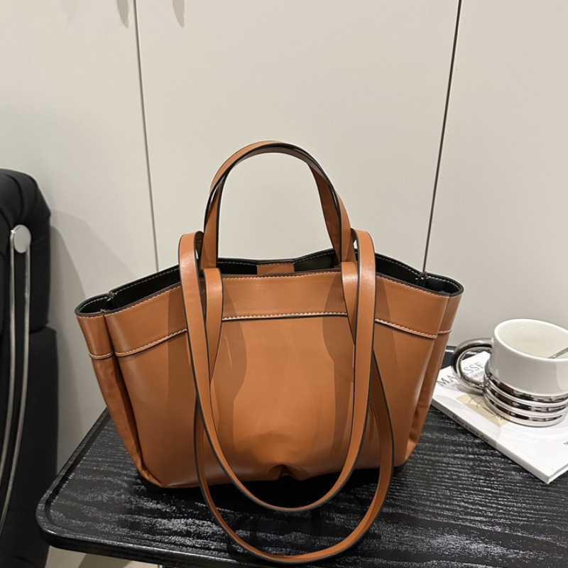 Women Bags For Airport - Minimalistische Elegante Leder 2-in-1 Tragetasche Große