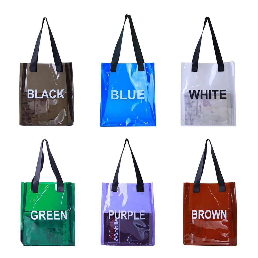 Jelly Bag Clear Pvc - Transparente Einkaufstasche, tragbar, PVC-Gelee, wasserdichte Einkaufstasche,
