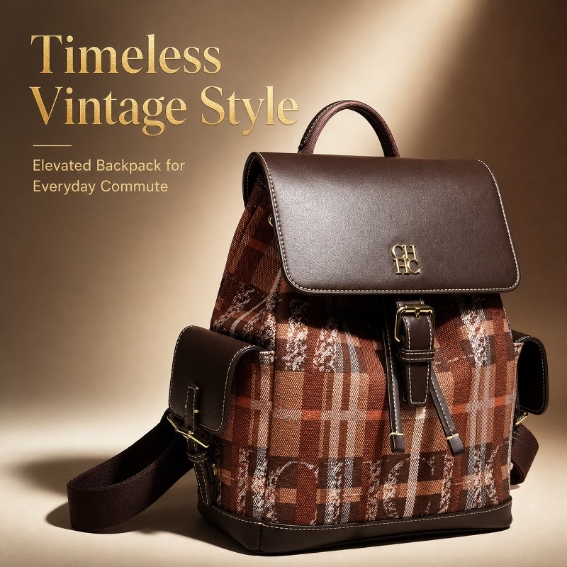 Women Bags Luxury - CHHC Modischer Farbblock-Rucksack, vielseitig einsetzbar, im