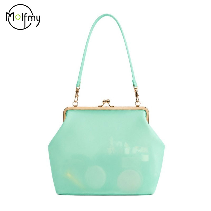 Jelly Bag Clear Pvc - Transparente PVC Wasserdichte Jelly-Tasche Bonbonfarbene Verschluss-Tragetasche