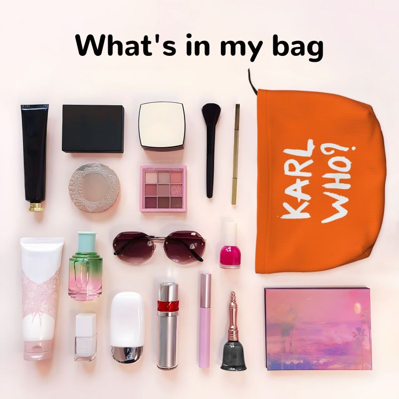 Karl Who Slogan Make-up-Tasche – Women'S Karl Bags Bewertung und Preis
