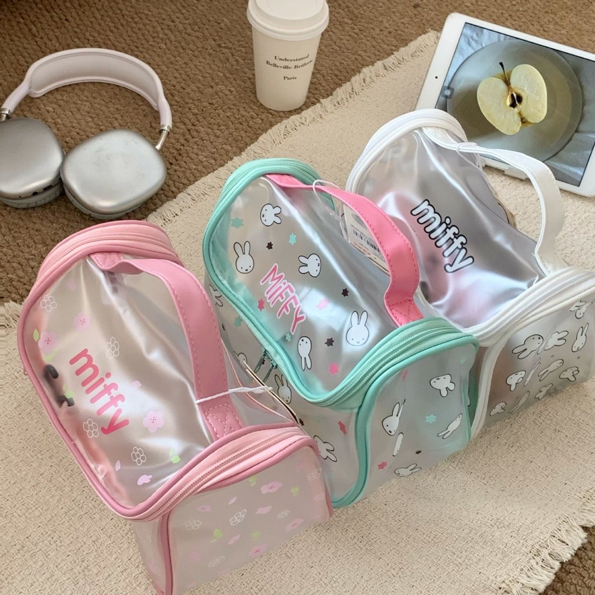 Miffy Cartoon-Kaninchen-Print  – Jelly Bag Clear Pvc Bewertung und Preis