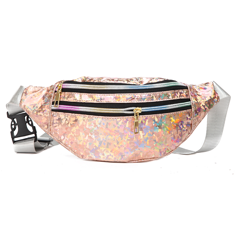 1PC Neue Holographische Fanny  – Women Bags Zip Bewertung und Preis