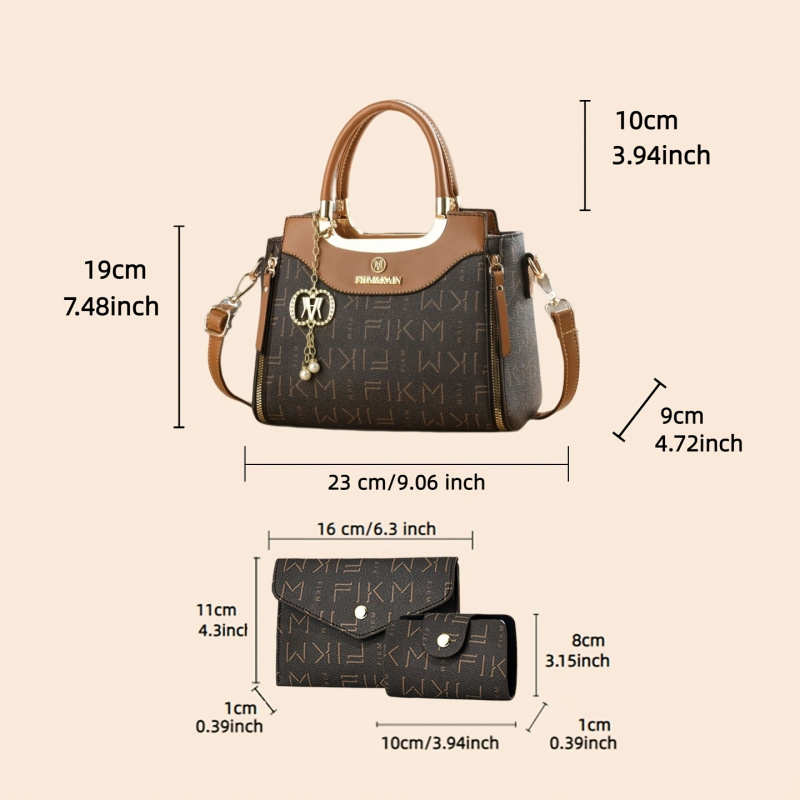 3-teiliges Set luxuriöser, hoc – Women Bags Luxury Bewertung und Preis