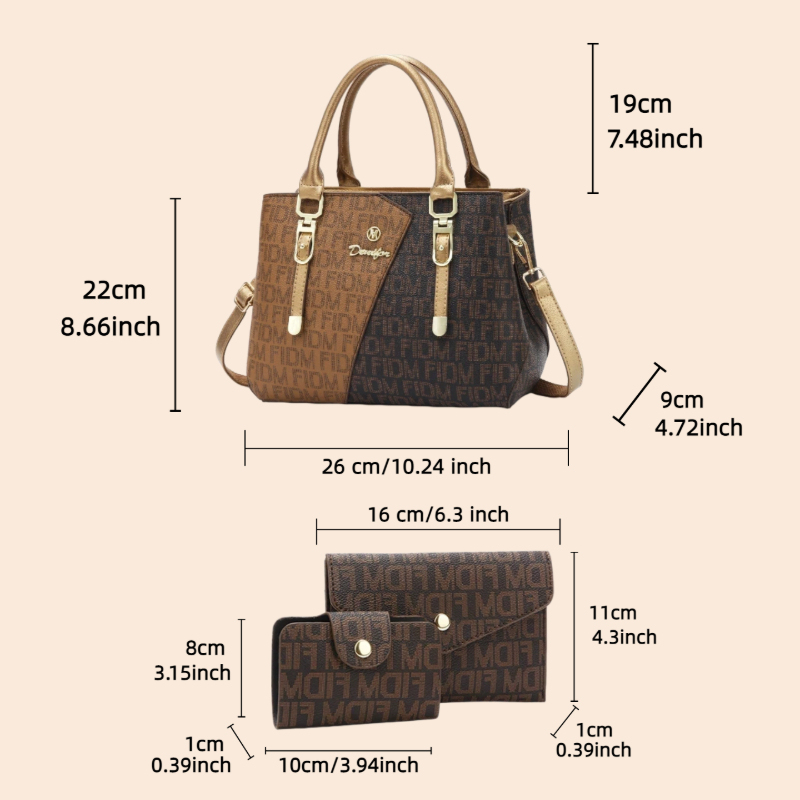 3-teiliges Damen-Taschenset, l – Women Bags Luxury Bewertung und Preis