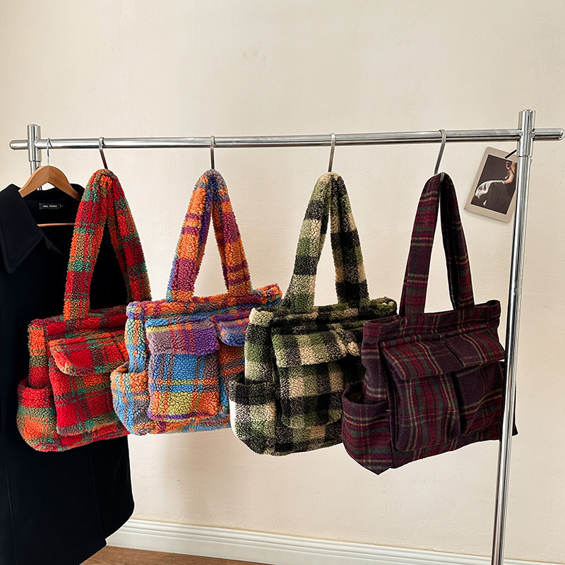 Lammfleece-Tragetaschen für Da – Women Handheld Bags Bewertung und Preis
