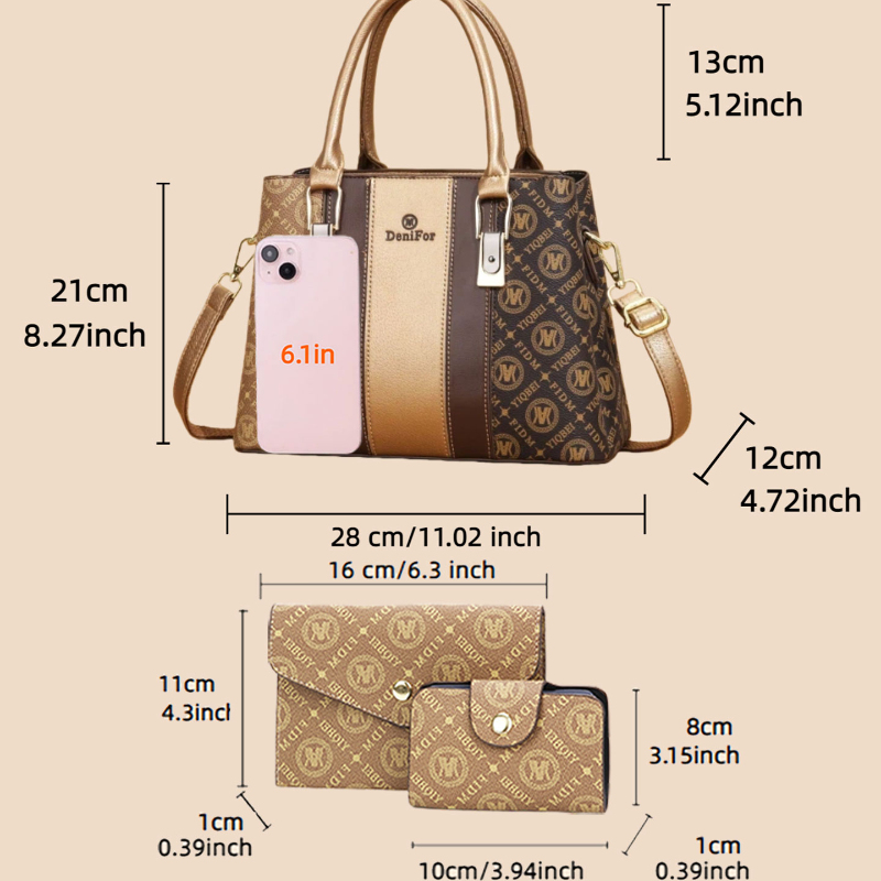 3-teiliges Set Damenhandtasche – Women Bags Luxury Bewertung und Preis