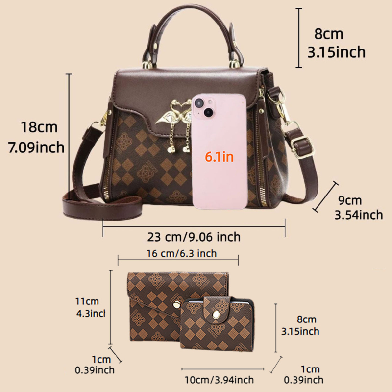 3-teiliges Damen-Taschenset, l – Women Bags Luxury Bewertung und Preis