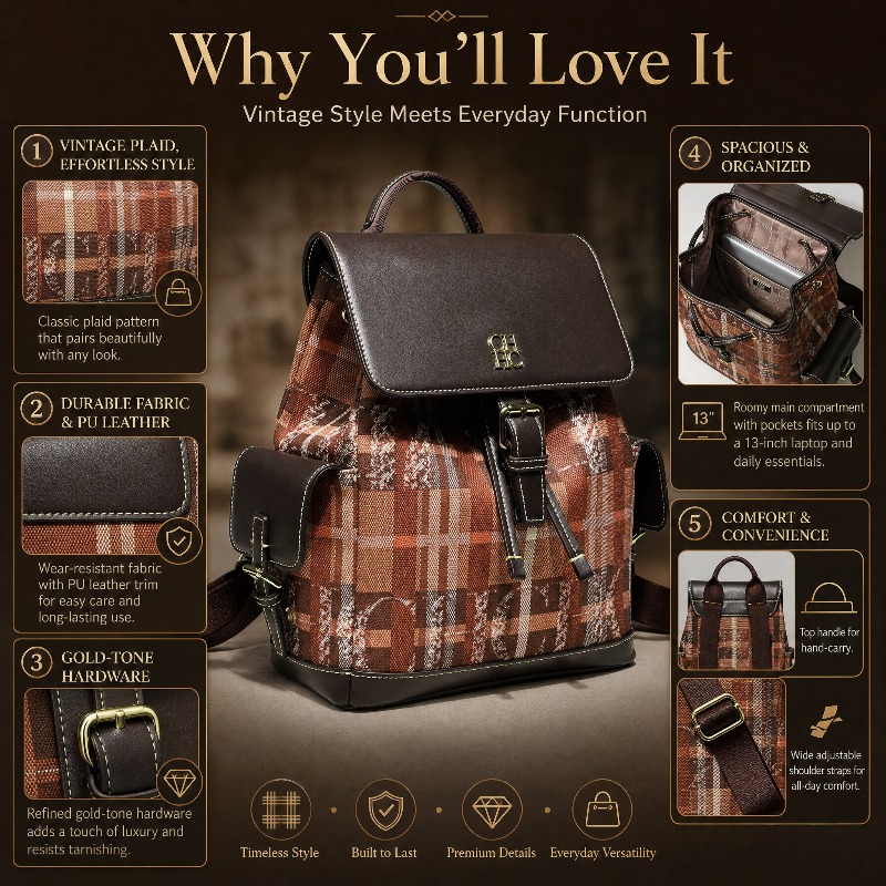 CHHC Modischer Farbblock-Rucks – Women Bags Luxury Bewertung und Preis