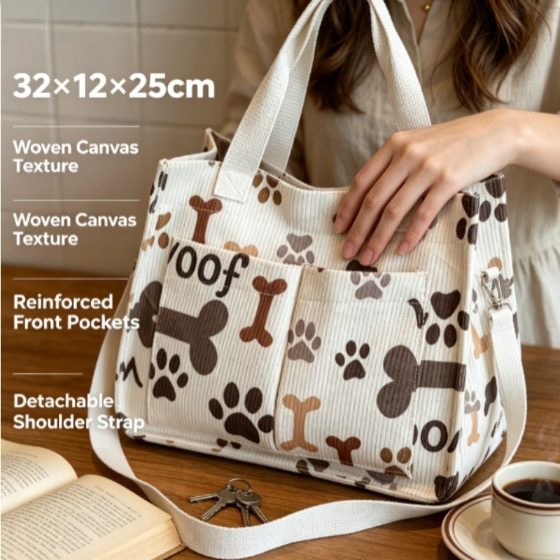 Modische Cord-Eco-Tasche, Groß – Women Handheld Bags Bewertung und Preis