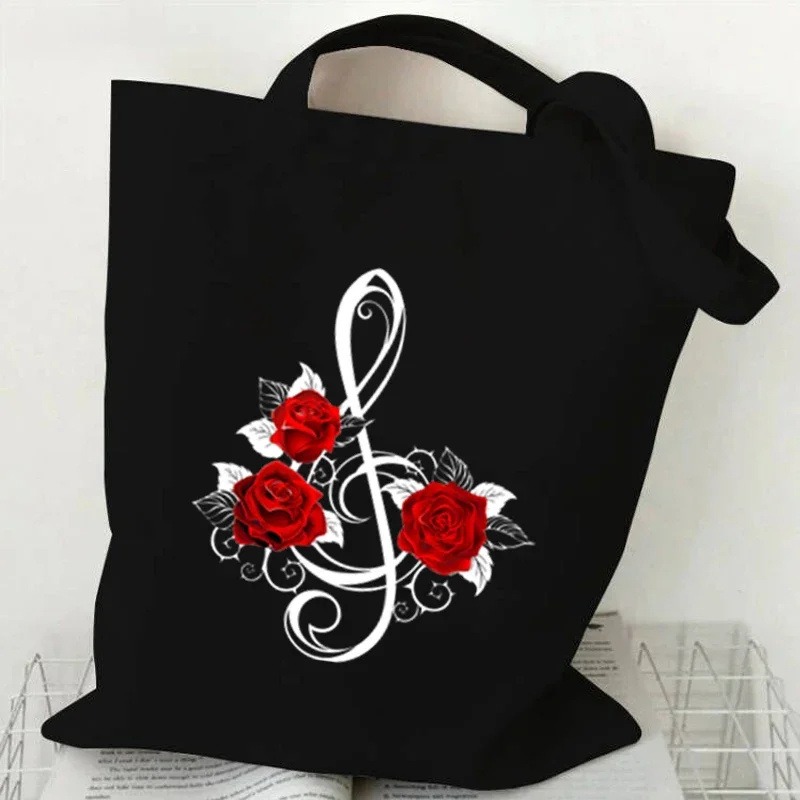 Bedruckte Canvas-Tasche mit Mu – Women Handheld Bags Bewertung und Preis